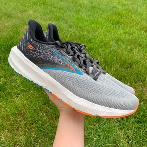 Brooks Launch 10 Mens 11.5 Shoes Road Running Neutral Stability Comfy Gray Black